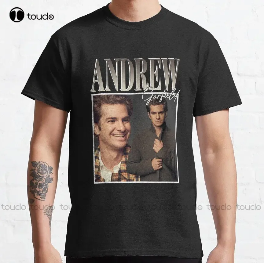 Andrew-Garfield Classic T-Shirt Shirts Custom Aldult Teen Unisex Digital Printing Tee Shirts Creative Funny Tee Custom Gift