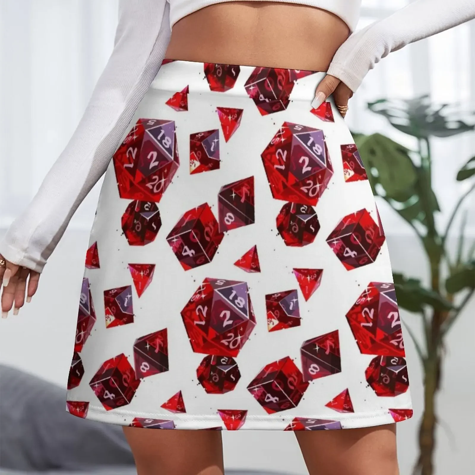 Gemstone Dice - Ruby Mini Skirt Korean clothing summer clothes Miniskirt woman fashion