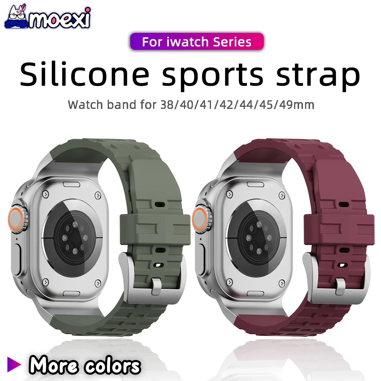 حزام سيليكون معدني لساعة HK10 Ultra 3 الذكية HK9 Pro Max Ultra 2 44 مم 45 مم 42 مم 38 مم 49 مم HK8 H12 Ultra DT8 Plus S9 SE Band #1