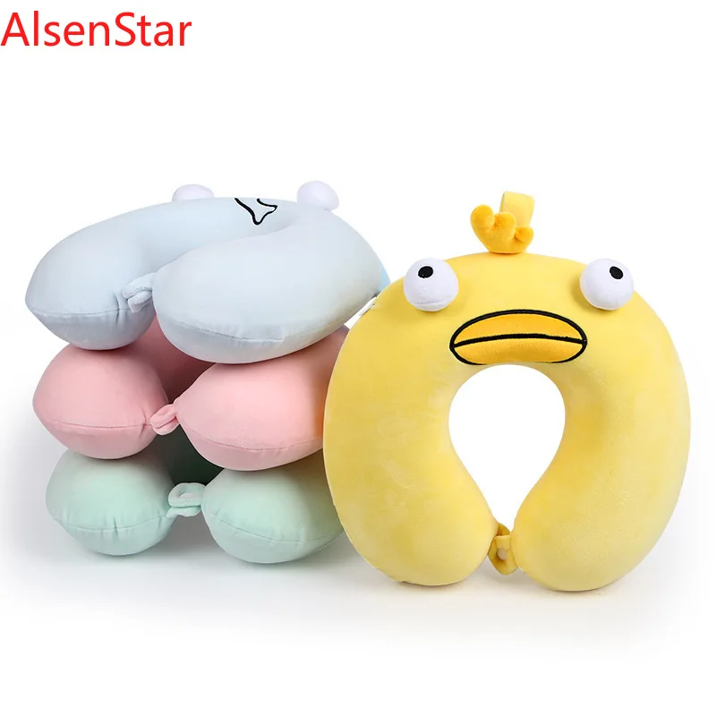 

Cartoon Animal U-shaped Neck Pillow Plush Portable Slow Rebound Memory Foam Car Travel Nap Pillow Student Lunch Sleeping Pillow
