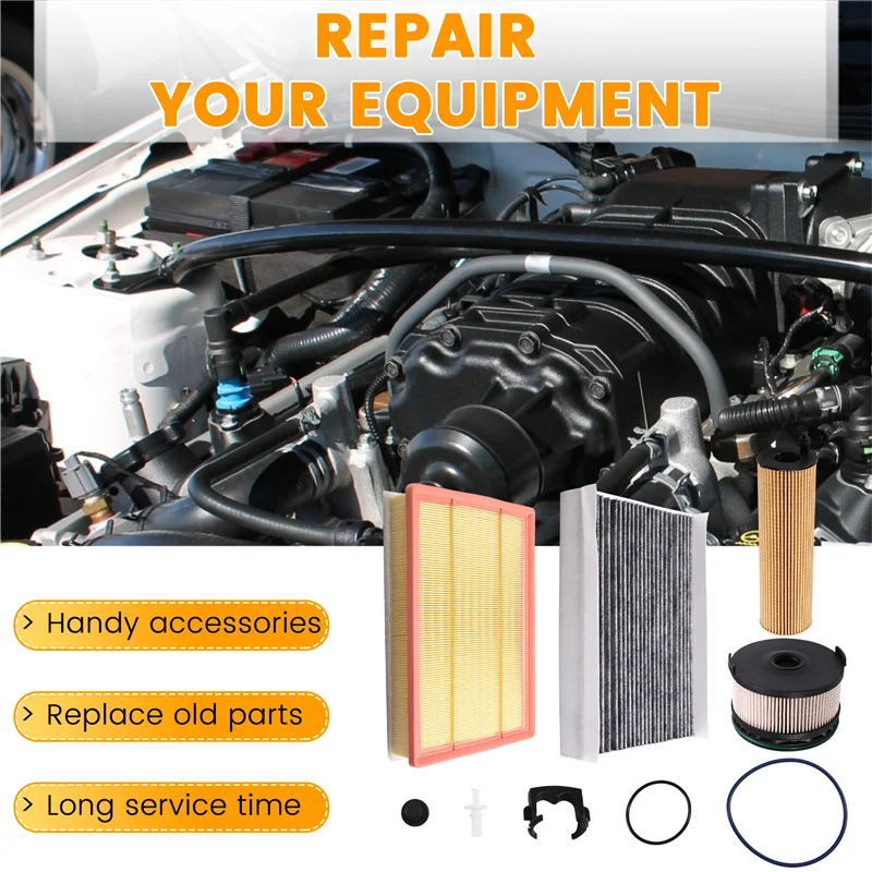 

【Price Drop !!】4PCS Air Filter And Carbin Filter Oil Fuel Filter A9075283500+ A9108301100 +A6540920100+A6541801100 For Benz SPRI