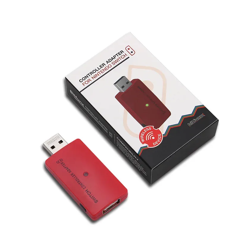 

Адаптер для проводных и беспроводных Bluetooth-контроллеров для игровых консолей Switch/PS3/PC