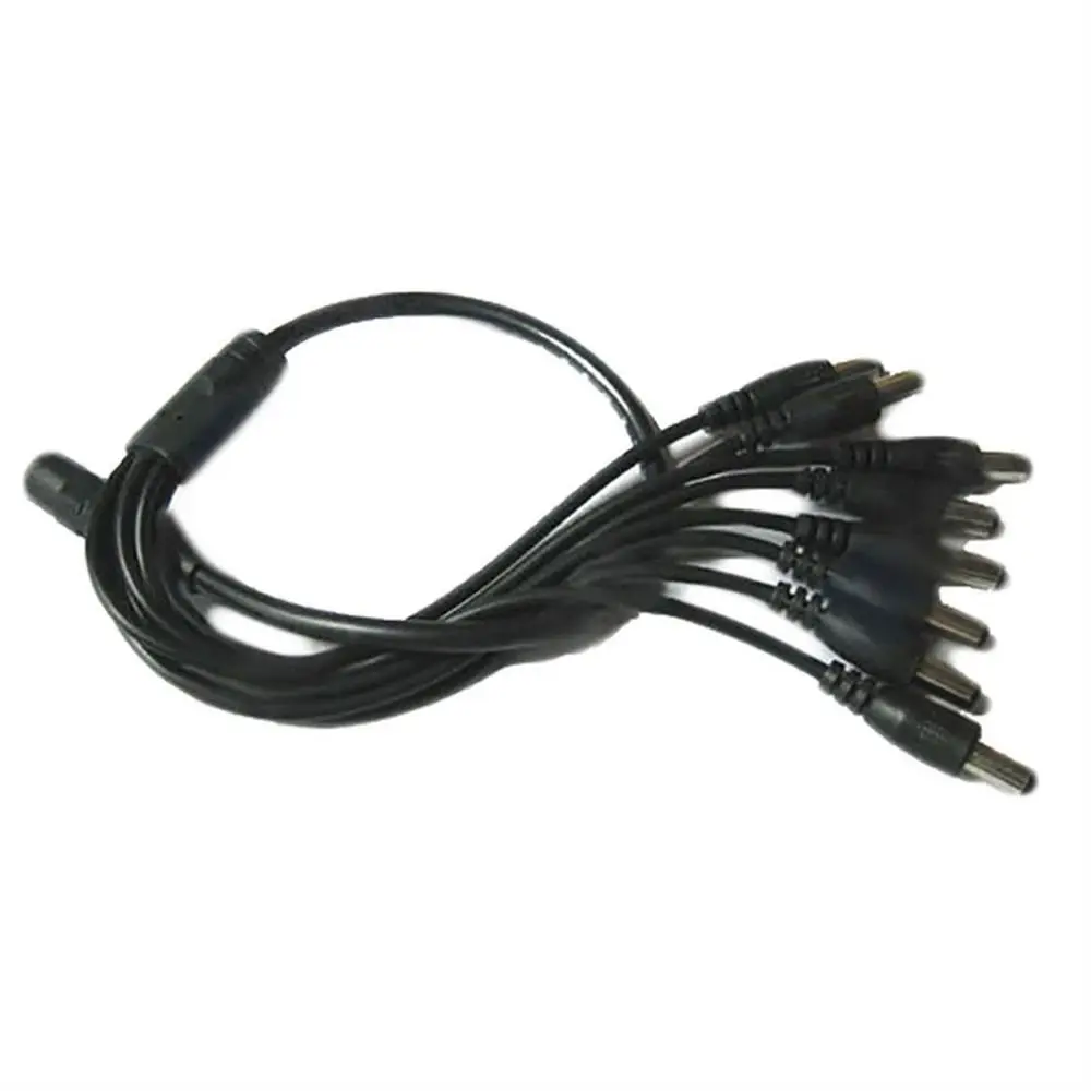 Cable de alimentación de 1 a 8 líneas, adaptador divisor de corriente CC para cámara CCTV, 1 unidad