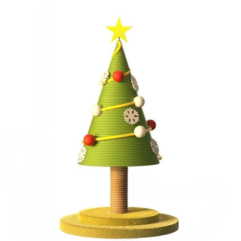 

Christmas tree sisal wear-resistant vertical scratching column cat integrated cat scratching board grinding claws four-season