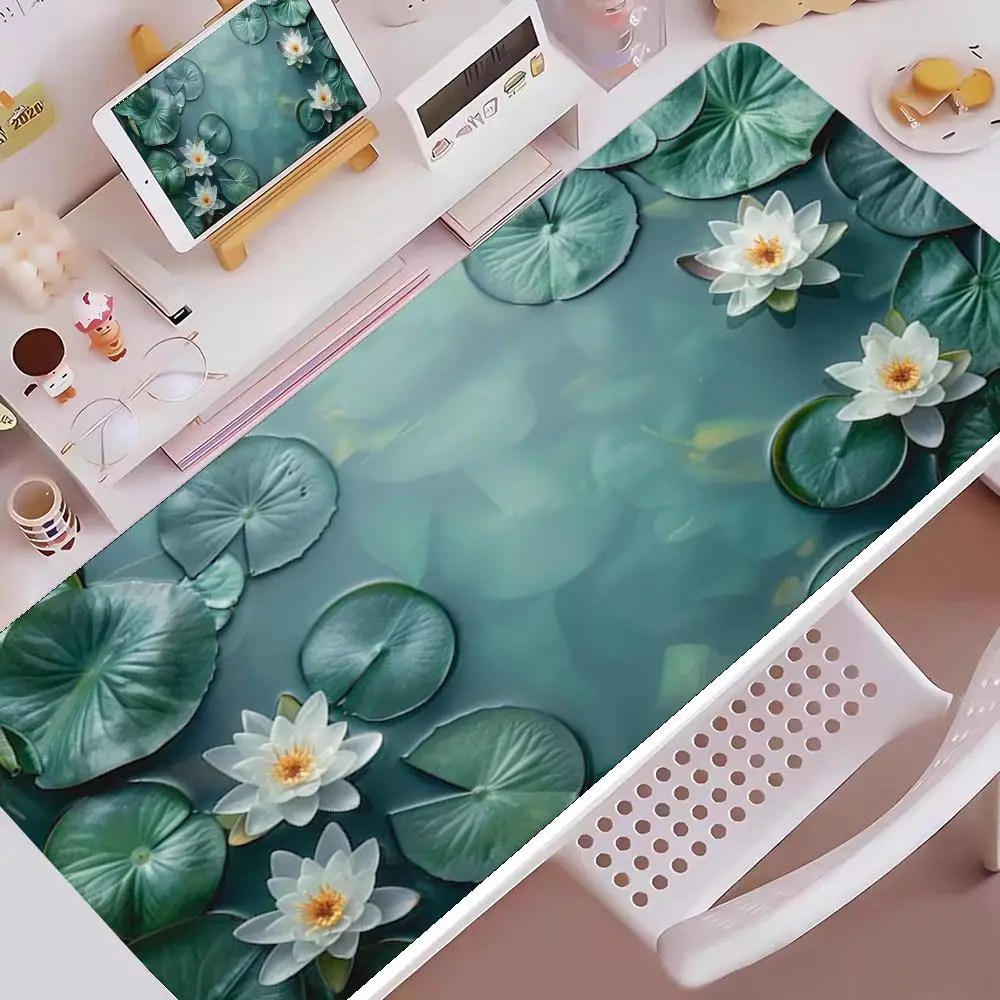 

Lotus leaf Mouse Pad E-sports gaming mouse pad oversized personalized desk pad keyboard mouse pad