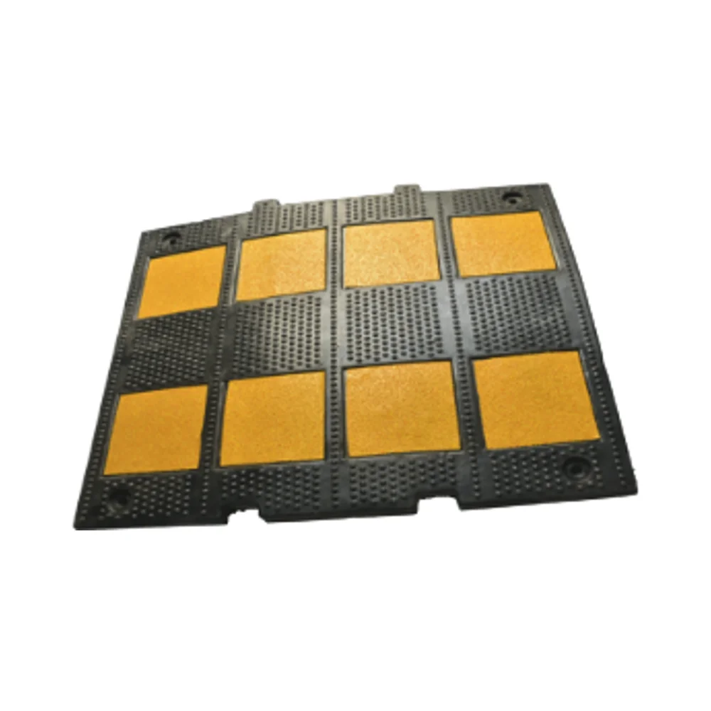 

Anti-Pressure Traffic Safety Rubber Speed Bump Reducer 30-50km/h 495*595*30MM 500*900mm Yellow+Black Roadway 500mm Speed Bumps