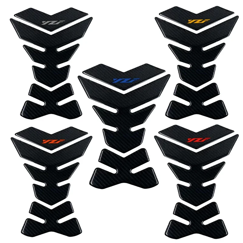 5D Real Carbon Fiber Motorcycle Tank Pad Sticker Decal Emblem for YZF R1 R3 R15 R6 600 R125 1000