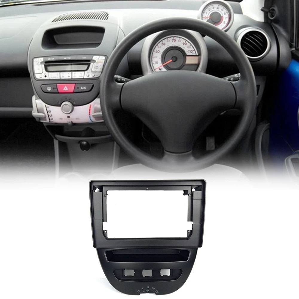 2 Din 10.1 Inch Car Radio Fascia Frame for Peugeot 107 TOYOTA Aygo CITROEN C1 2005-2014 Dashboard Installation Trim