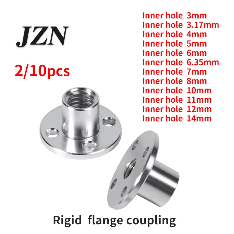 Le diamètre intérieur de l'accouplement à bride rigide est de 3 4 5 6 7 8 10 11 12 14 mm avec arbre de guidage à bride et support d'arbre lisse