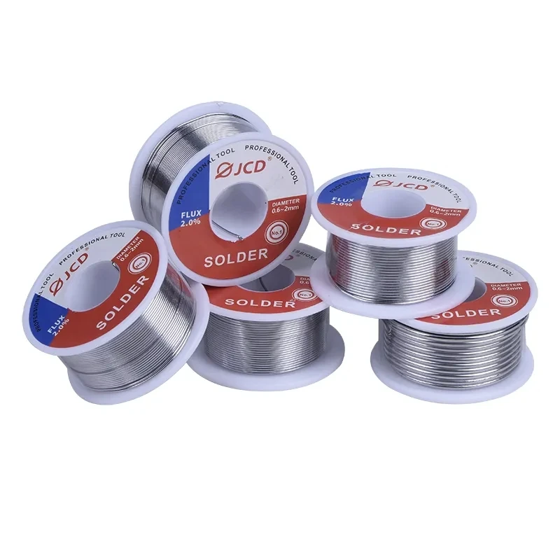 100g Soldering Wire Roll 0.6/0.8/1.0/1.2/1.5 MM 60/40 FLUX 2.0% 45FT Tin Lead Tin Wire Melt Rosin Core Solder Soldering Wire