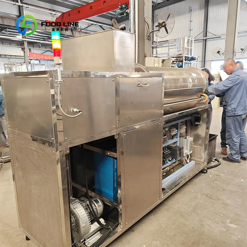Customized Commercial Popcorn Popping Line, Hot Air Industrial Caramel Popcorn Machine for Snack Production Business