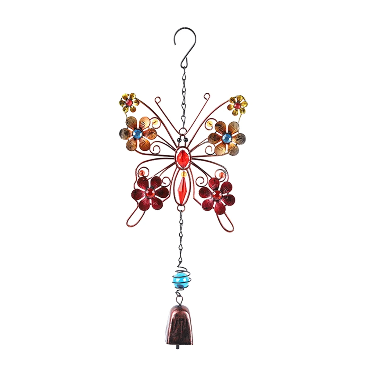 Butterfly Wind Chimes, Outdoor Indoor Decor, Metal Butterfly, Mobile Romantic Wind for Grandma Gifts, Mom Gifts, Home