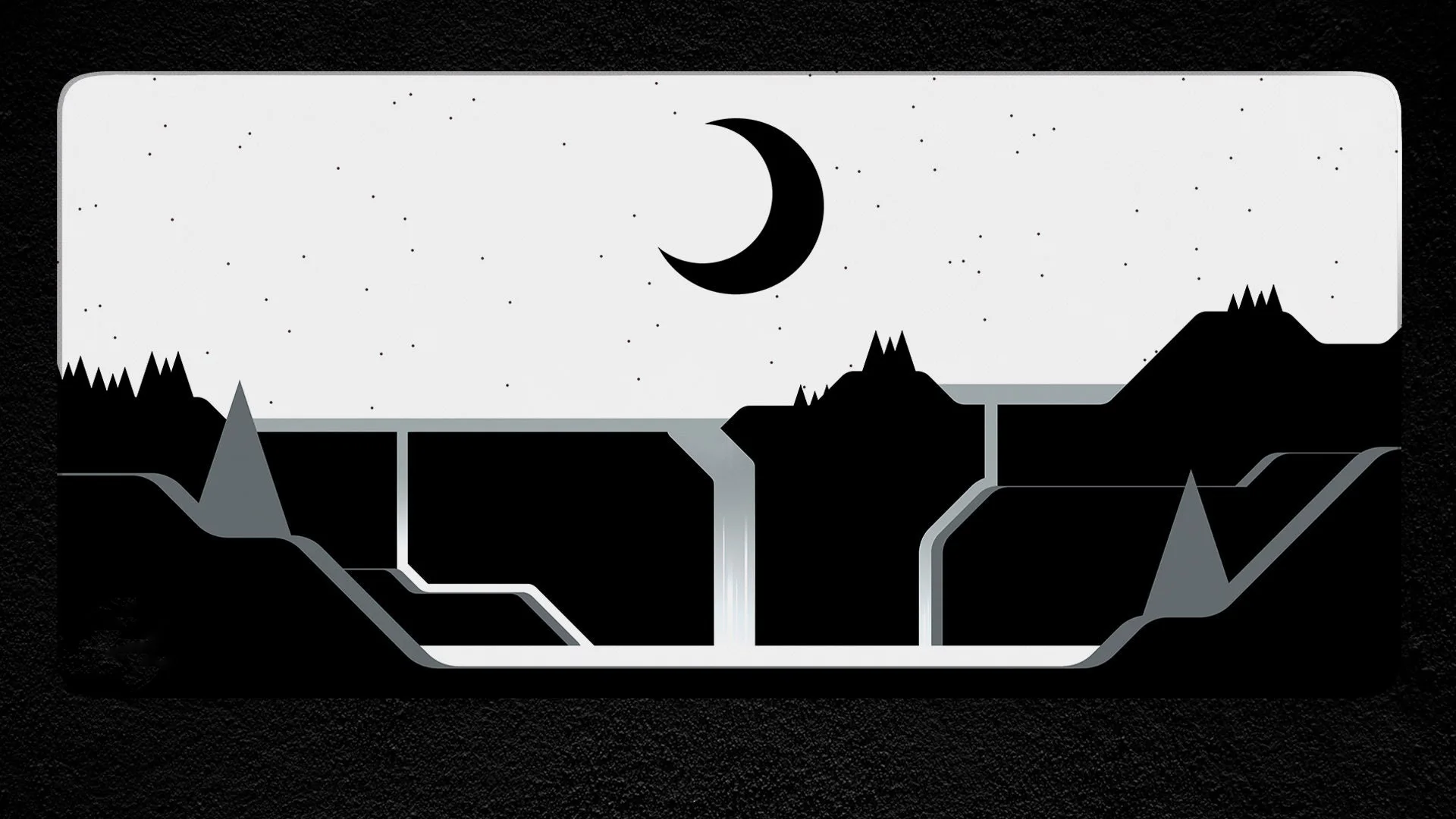 

Black Waterfall Deskmat, Office Decoration, Workspace Accessory,home Office, Unique Gift for Her, Modern Deskmat Kawaii Desk Pad