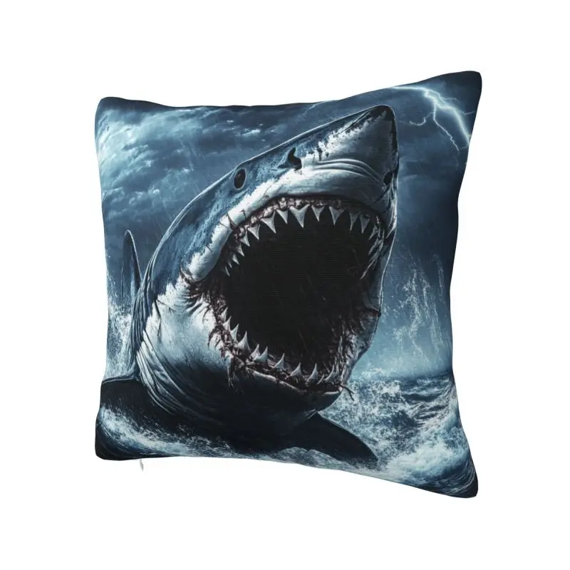 Shark Throw Pillow Covers Decor Home Nordic Cushions Cover For Sofa Car Seat Square Polyester Pillowcase Double-sided Printing