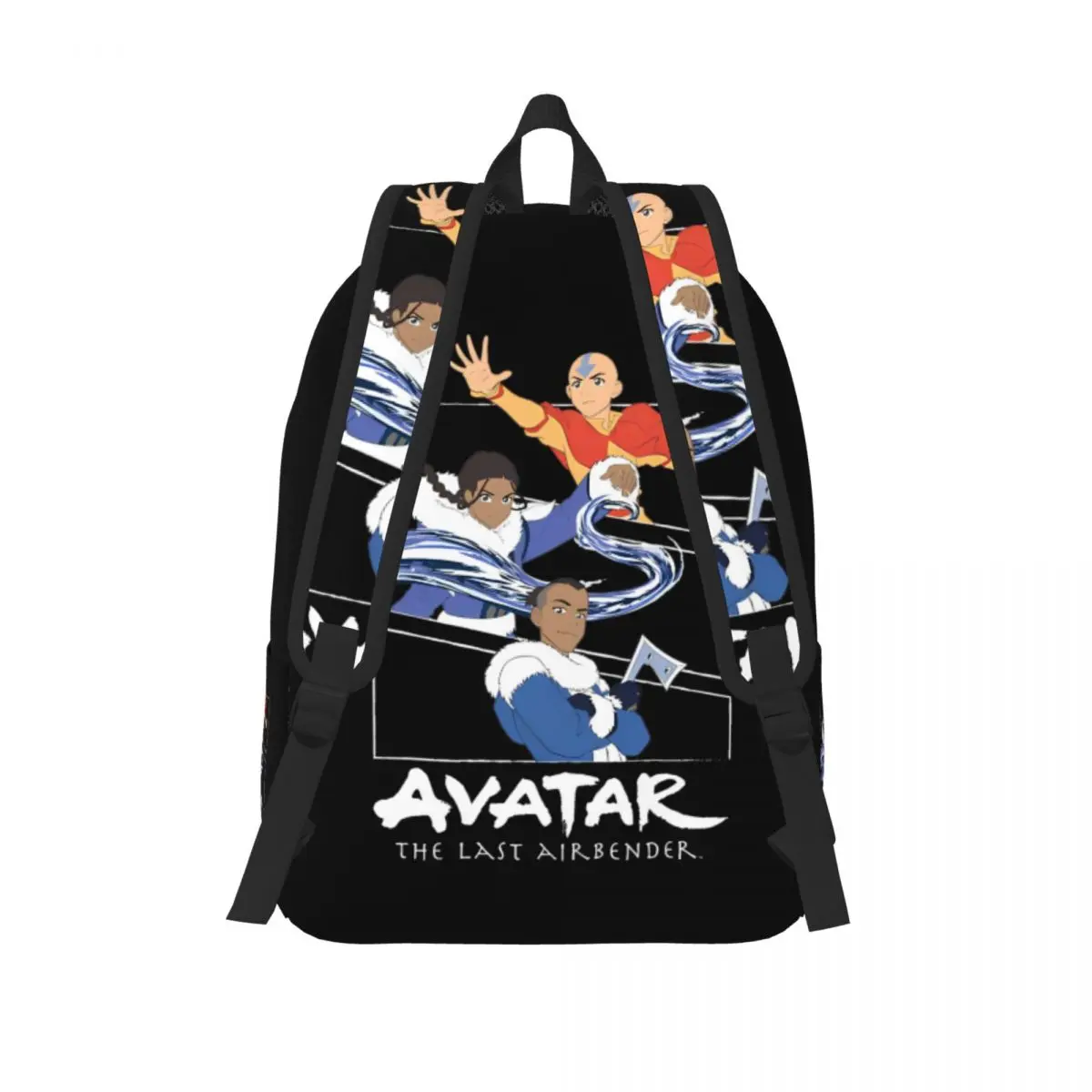 Avatar The Last Airbender Group Panels Cool Backpack Lightweight High School Work Daypack for Men Women Laptop Canvas Bags