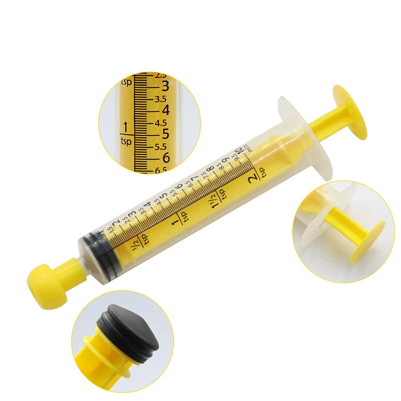 5PCS Measurement Syringe With Cap, For Scientific Labs, Liquid Dispensing, Pet And Party Supplies, Oral Liquid 5cc/5mL-10cc/10mL