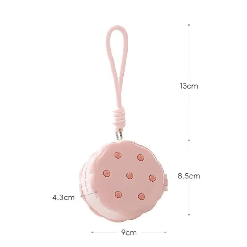 1 stücke Cookie Form Doppel-schicht Puderquaste Storae Box Sicheres Material Multifunktionale Kosmetische Lagerung Box Staubdicht Box Organizer