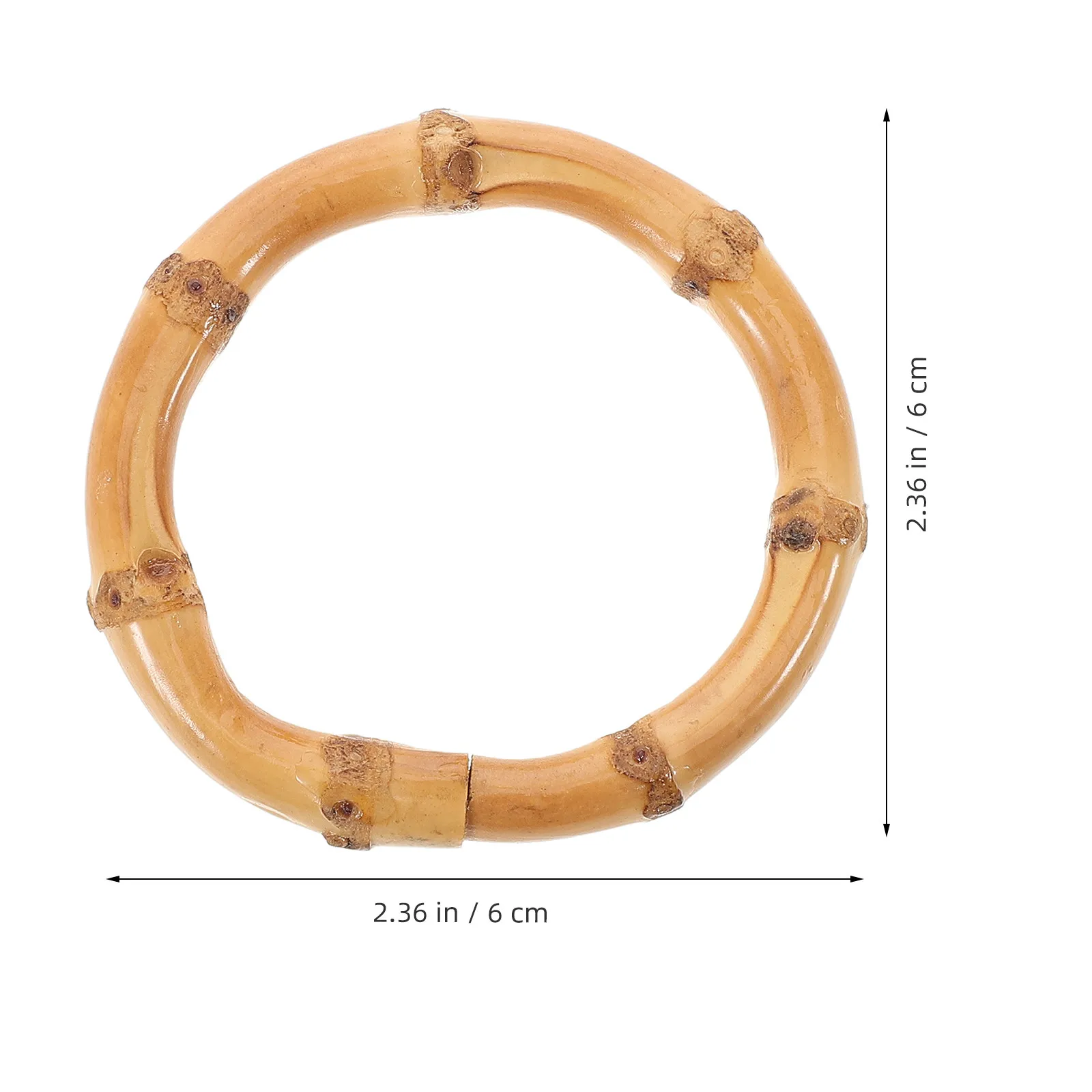 Bamboo Napkin Ring Wood Grain Texture Rustic Farmhouse Table Decor Simple Installation Reusable Wedding Party Napkin