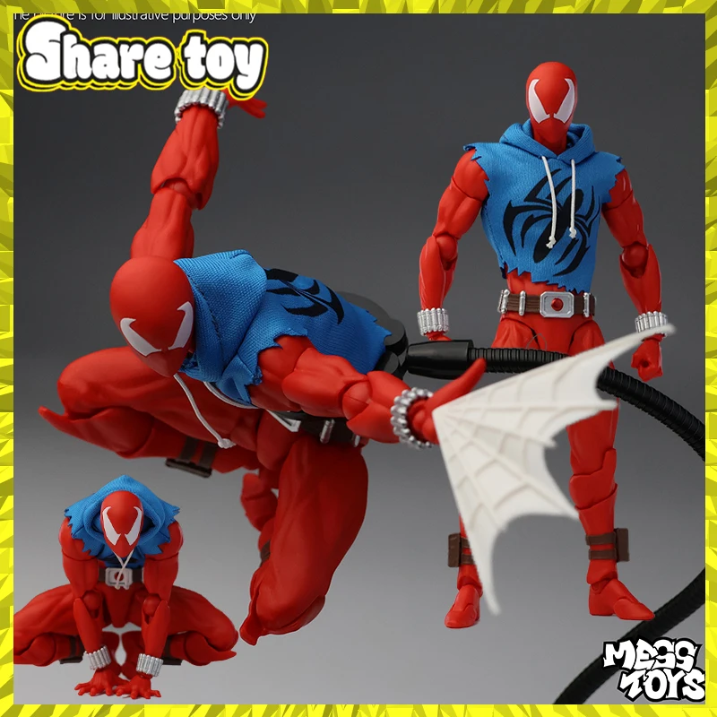 

Игрушки-фигурки: Скарлет Хиро, Скарлет Спайдермен, Синий боевой костюм Спайдермена, аниме-фигурка, статуэтка, модель, подарки