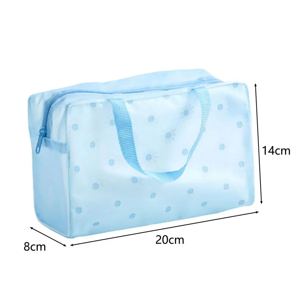 Transparent Cosmetic Bag PVC Women Bath Toiletry Wash Bag Zipper Clear Makeup Bags Beauty Case Travel Makeup Case Organizer