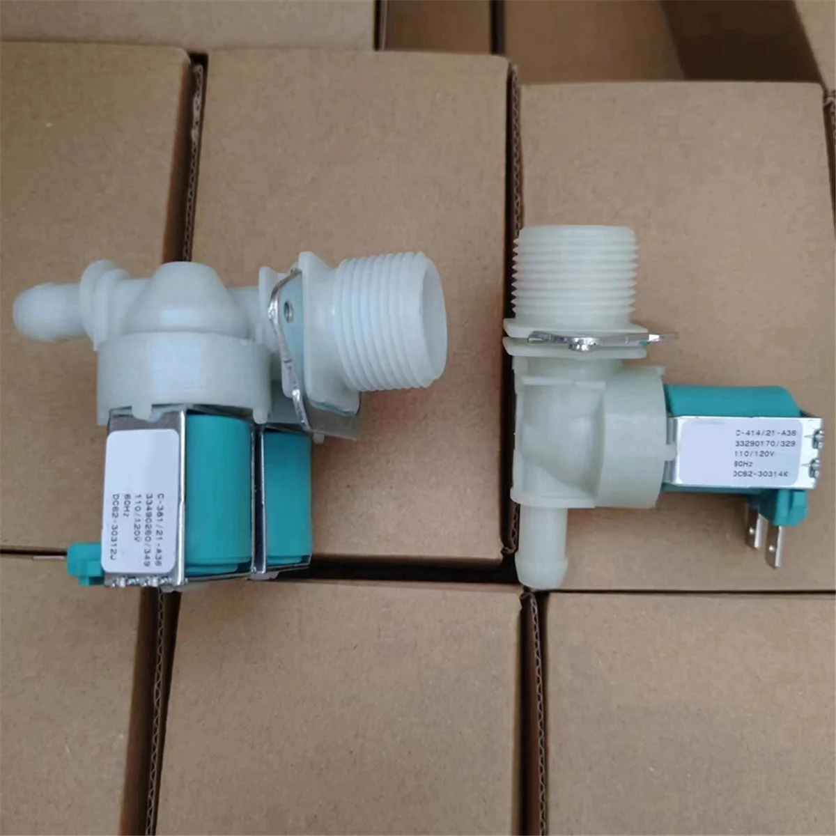 ชุดวาล์วน้ำเย็นและร้อนสำหรับเครื่องซักผ้า DC62-30312J และ DC62-30314K อะไหล่เครื่องซักผ้า Kenmore Samsung