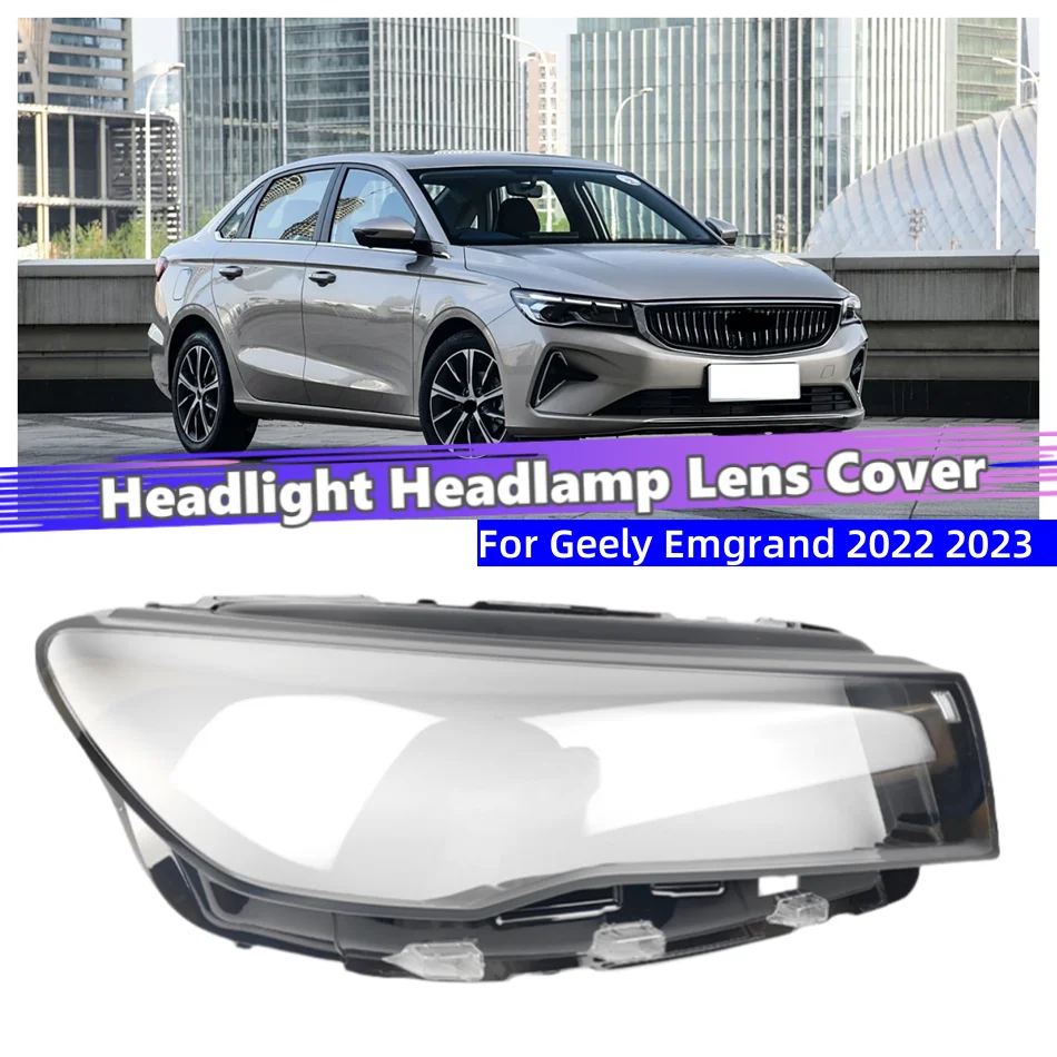 For Geely Emgrand 2022 2023 Car Lights Shell Lampshade Cover Headlight Rubber Cover Car Front Headlight Lens Cover Lights Shell