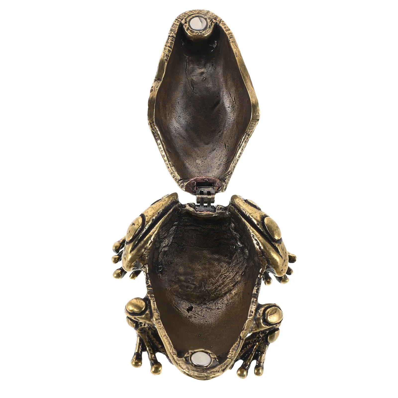 

Brass Toad Style Jewelry Box Vintage Trinket Storage Case Decorative Treasure Container for Rings Collectibles Unique