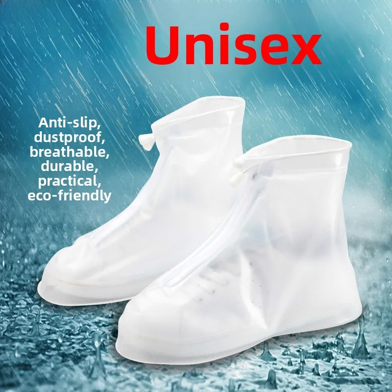 Outdoor Waterproof Shoe Covers Unisex Hiking Rainproof Booties Breathable Durable PVC Material for Men And Women