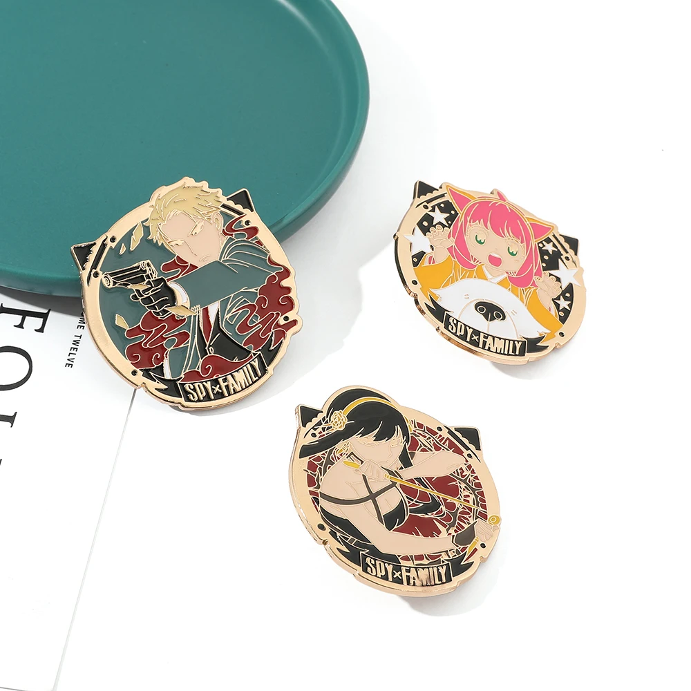 Spy Family Hard Enamel Pins Anime Enamel Brooch, Anya Forger Metal Lapel Pin Badge Jewelry Gift