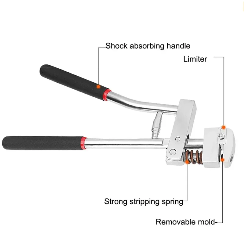 

220V New Manual Punching Pliers Iron Hole Puncher Aluminum Edge Stainless Steel Luminous Word Punching Pliers Round Hole Rivet P