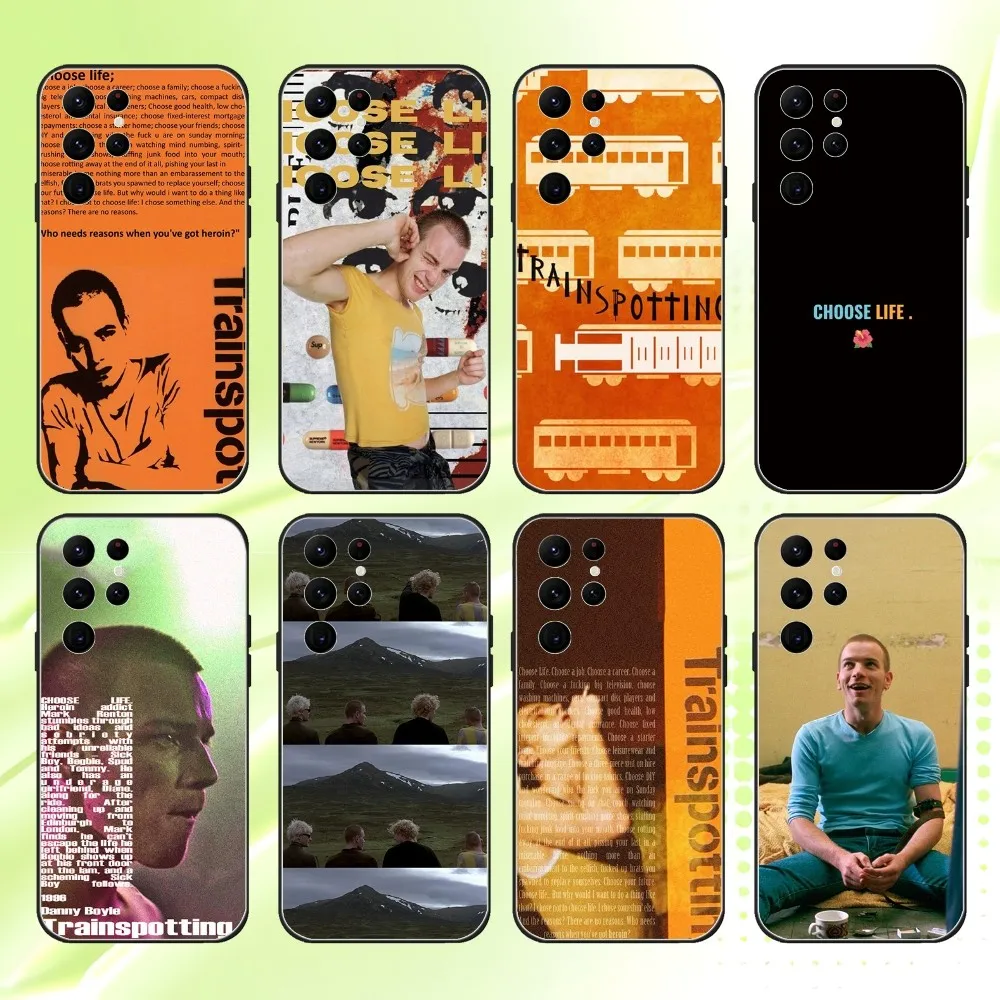 

T-TrainspottingS Choose Life Phone Case For Samsung S 25,24,23,22,30,21,10,9,Ultra,Plus,Lite,FE,4,5G Black Soft Case