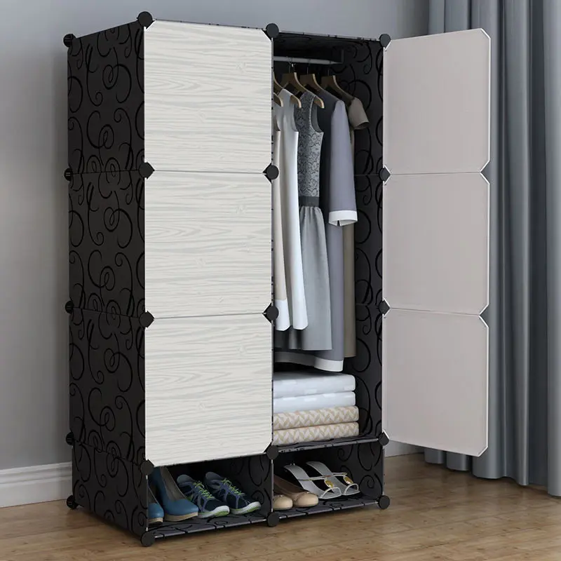 ts-Shelves Open Closet Cheap Simple Shelf Minimalist Modular Partitions Decor Creative Wardrobe