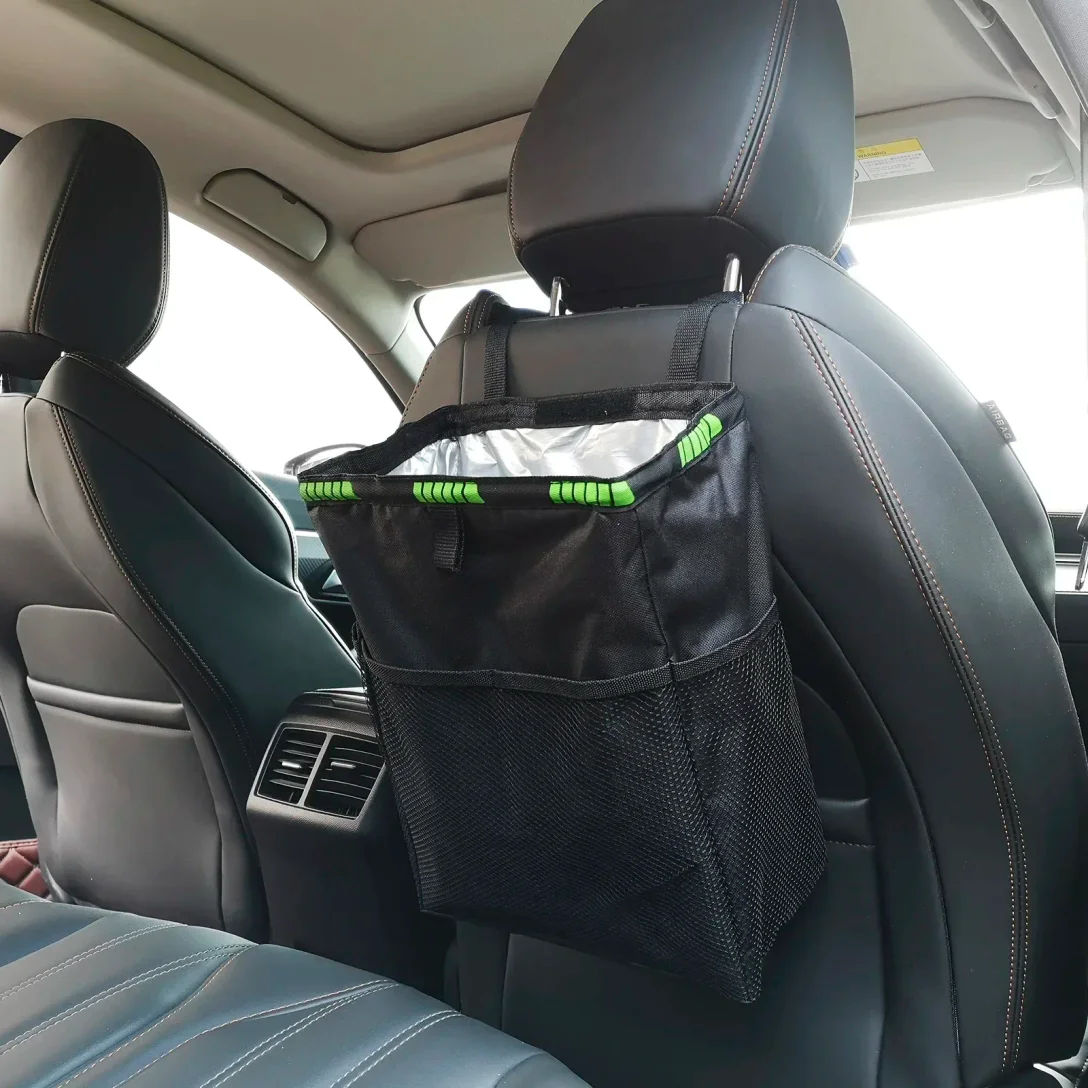 

Black Car Waterproof Trash Bag Trash Can Garbage Waste Storage Bin Easy To Fold Large Capacity Can Receive Liquid