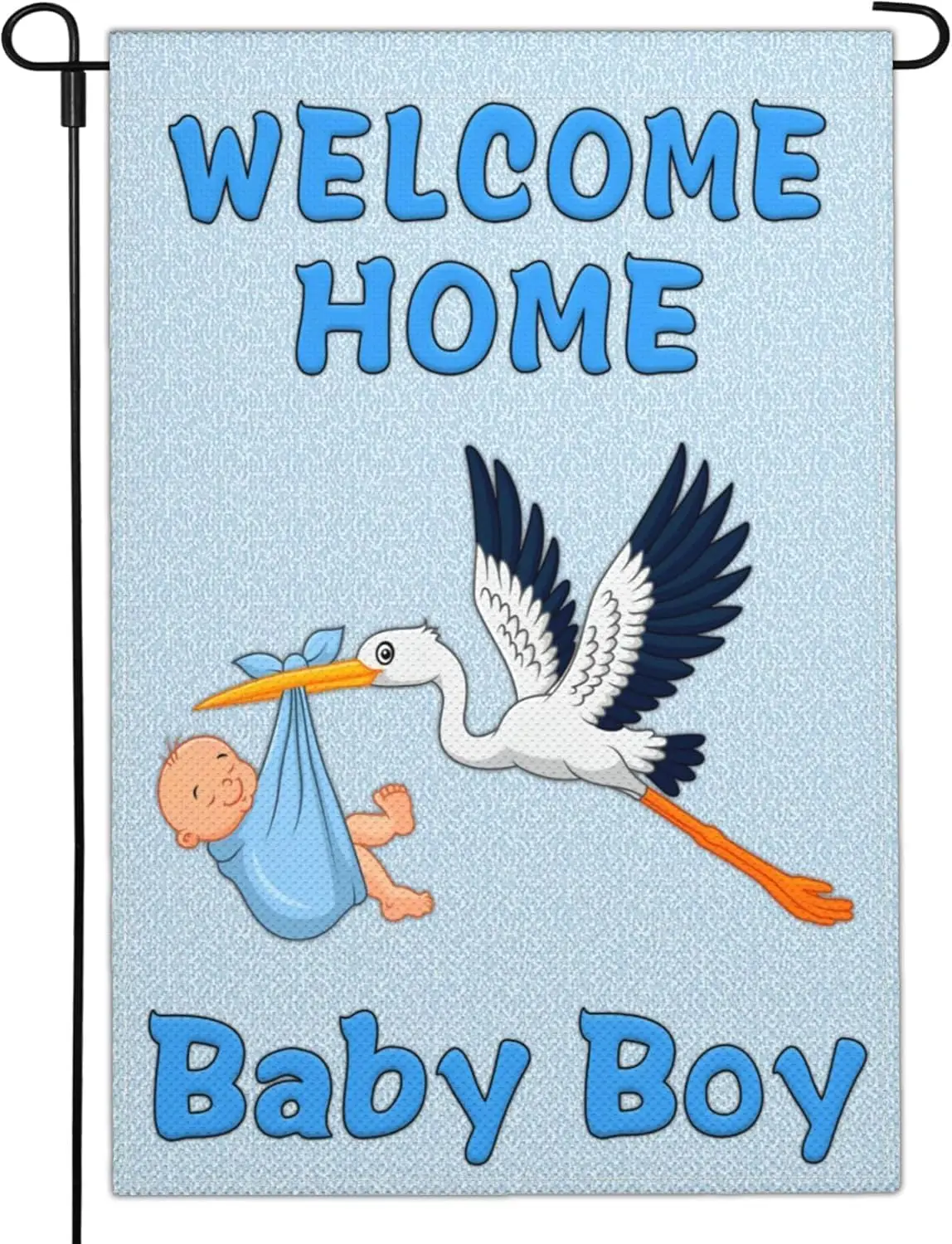 Welcome Home Baby Boy Garden Flags for Outside 12x18 Inch Double Side Its a Boy Garden Flag Baby Shower Sign Stork Garden Fl zzo