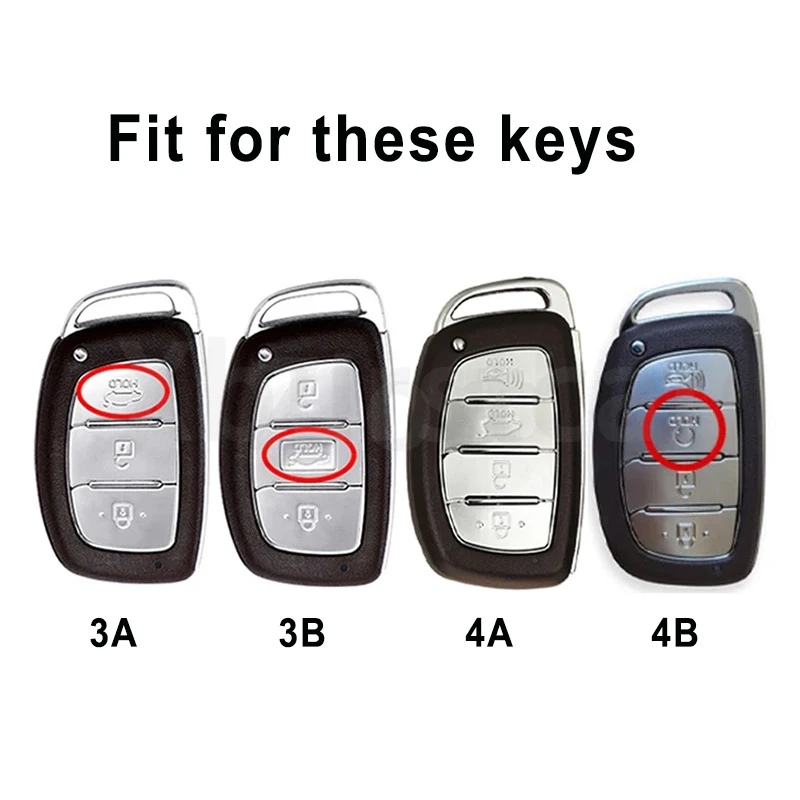 Auto Shell Fob for Hyundai Tucson Santa Fe Rena Sonata Elantra Creta Ix35 Ix45 I10 I30 I40 Transparent TPU Car Key Case Cover