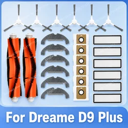 Compatibile con pezzi di ricambio e accessori per l'aspirapolvere Dreame Bot D9 Plus RLD11GD Spazzola laterale principale Filtro Hepa Panno per mocio Panno per polvere