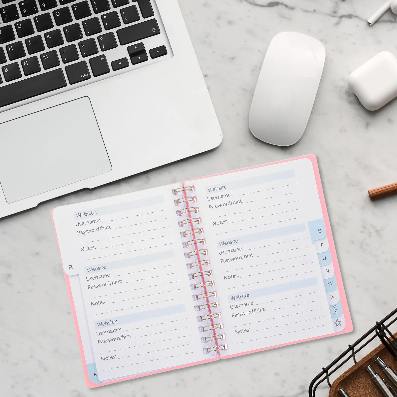 

Password Book Alphabetical Tabs Compact A6 Size Portable Notebook Convenient Password Organizer Website Address Log Management