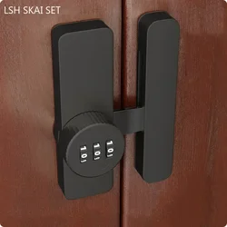 Zinc Alloy Security Door Buckle 3 Digit Password Barn Door Lock Door Window Latch File Cabinet Anti-theft Lock Indoor Hardware