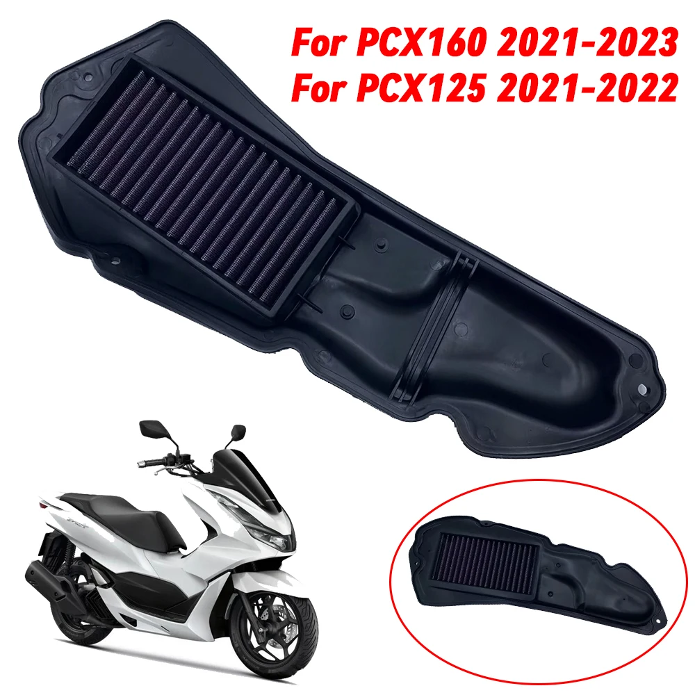 

For Honda PCX125 2021-2022 PCX160 2021-2023 Motorcycle Engine Air Intake Filter Cleaner High Flow Non-woven Fabric Air Filter