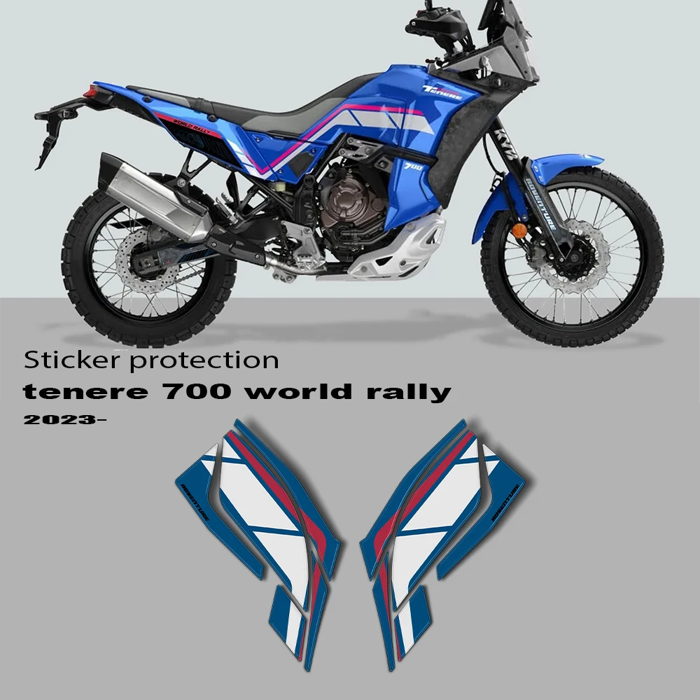 for Tenere 700 Tenere700 World Rally 2023 2024 Tank Pad Protective Sticker Accessories Motorcycle 3D Epoxy Decal Protection Kit