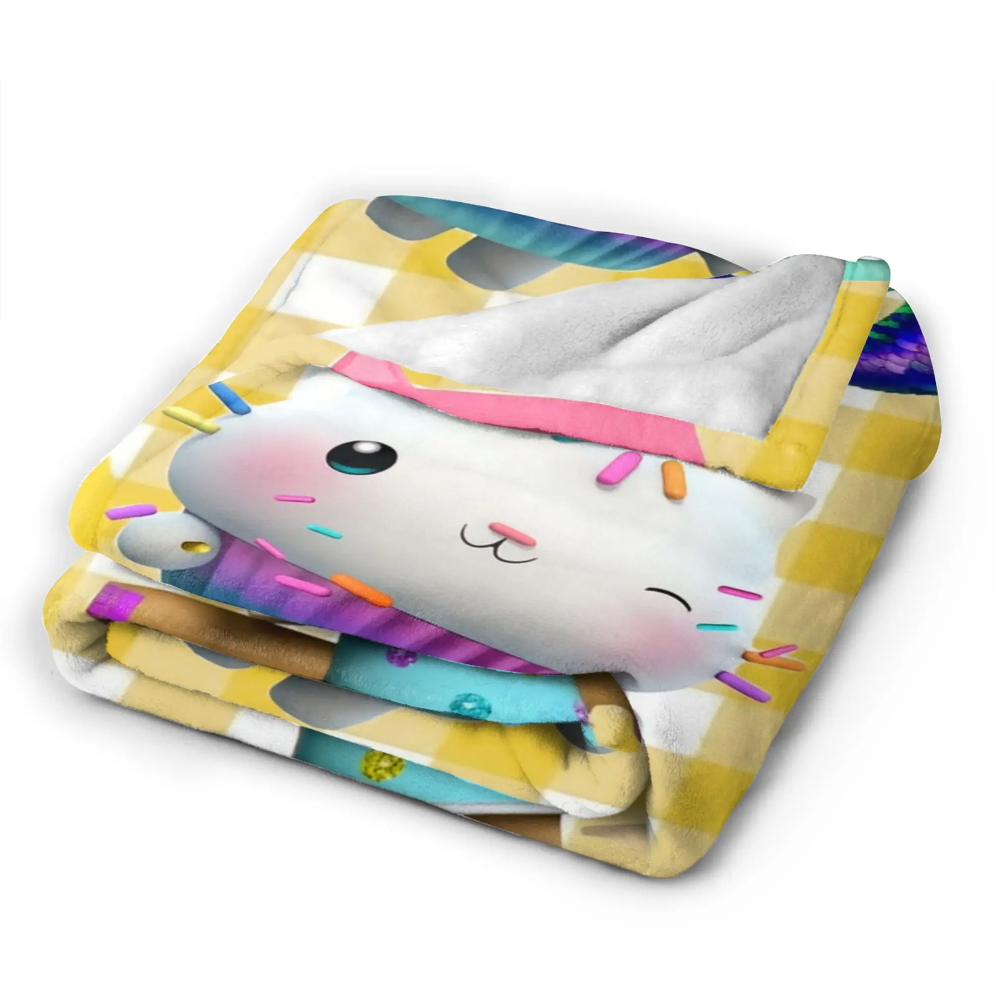 Gabbysed dollhouses Plush Blankets Children  Flannel Bedding Throws For Living Room Warm Design Quality Bedspread Birthday Gift
