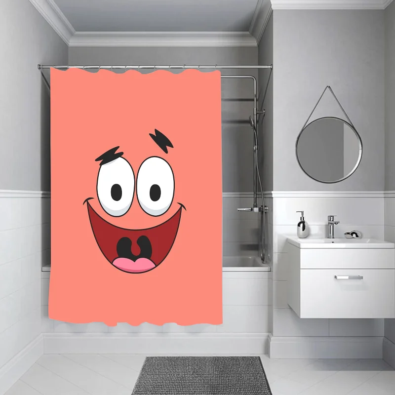 Spongebobes Shower Curtains for Bathroom Curtain Accessories Bath Bedrooms Waterproof the Home Fabric Shade Opaque Products