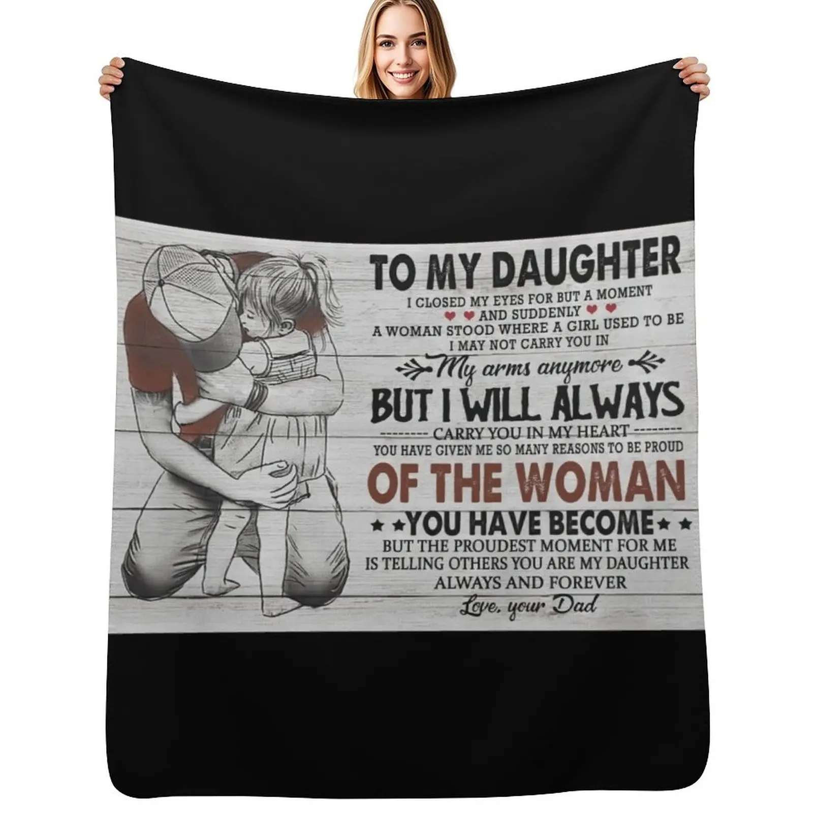 

To My Daughter I Closed My Eyes For But A Moment And Suddenly Throw Blanket Tourist For Sofa Thin Blankets