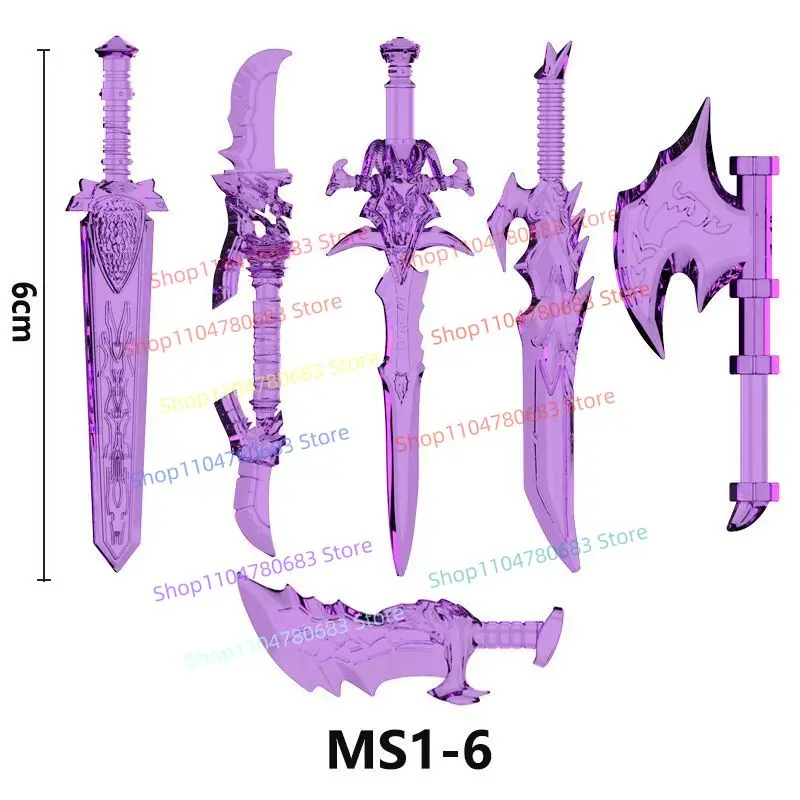 Blocs de construction MOC, bouclier portatif, accessoires de hache, Mini figurine d'action, modèle d'assemblage, affichage, jouet animé, cadeau à collectionner