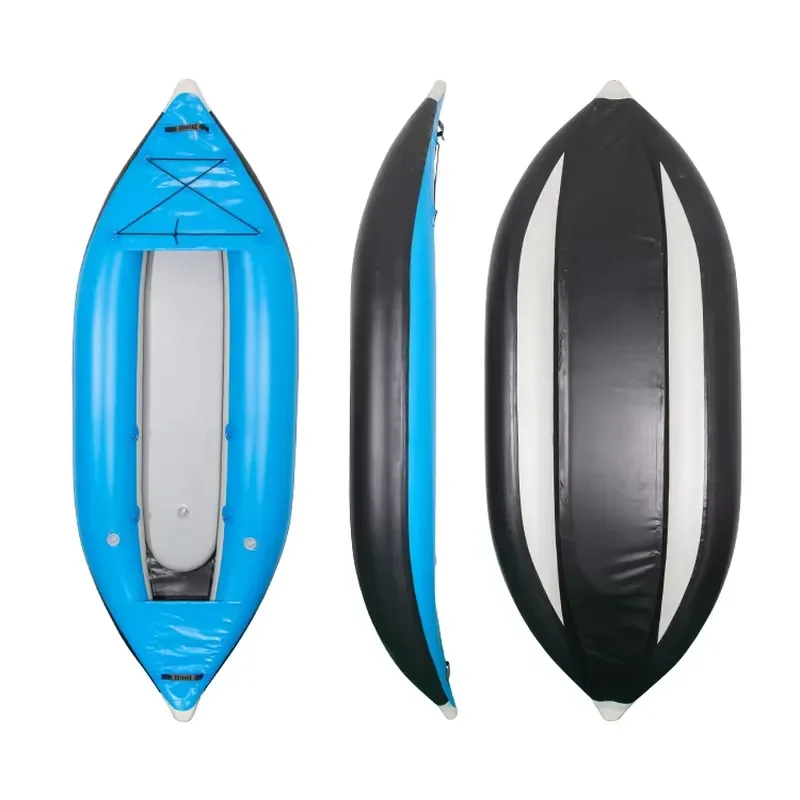 Inflatable Single Seat Kayak with Pedals for Fishing Ocean Sitting 1 Person Boat New Fashion Cheap Cheap Inflatable Fishing
