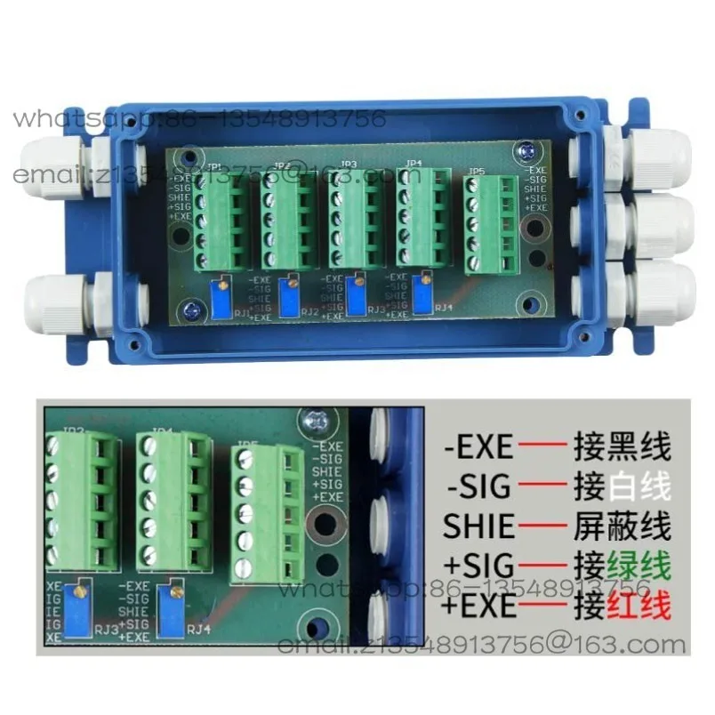 Stainless steel junction box, weighbridge/forklift scale/electronic scale sensor dedicated 4 in and 1 out