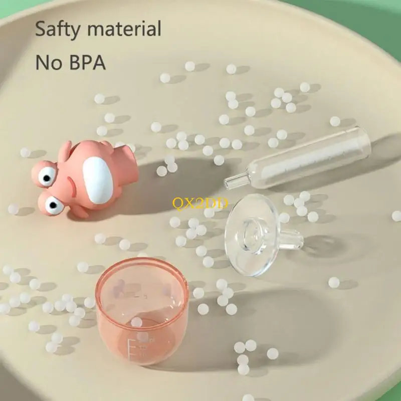 QX2D كارتون الطفل الطب تغذية الرضع عصير قطارة الطفل إبرة ضغط موزع