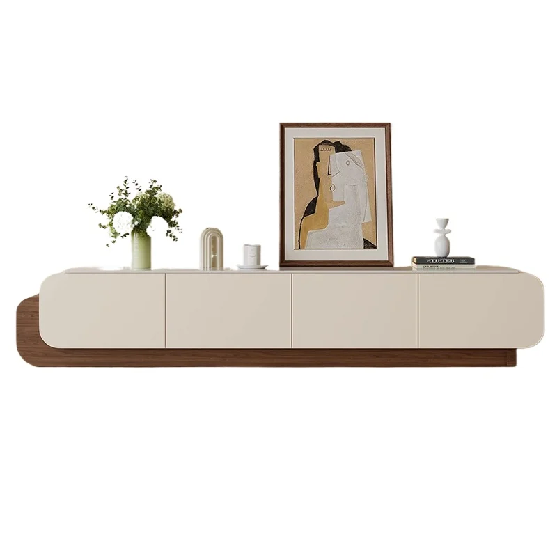 

зфранцузский стиль White Cream Tv Table Interior Salon Trendy Salon Save Space Interior Fireplace Tv Stands Floor Muebles Para T