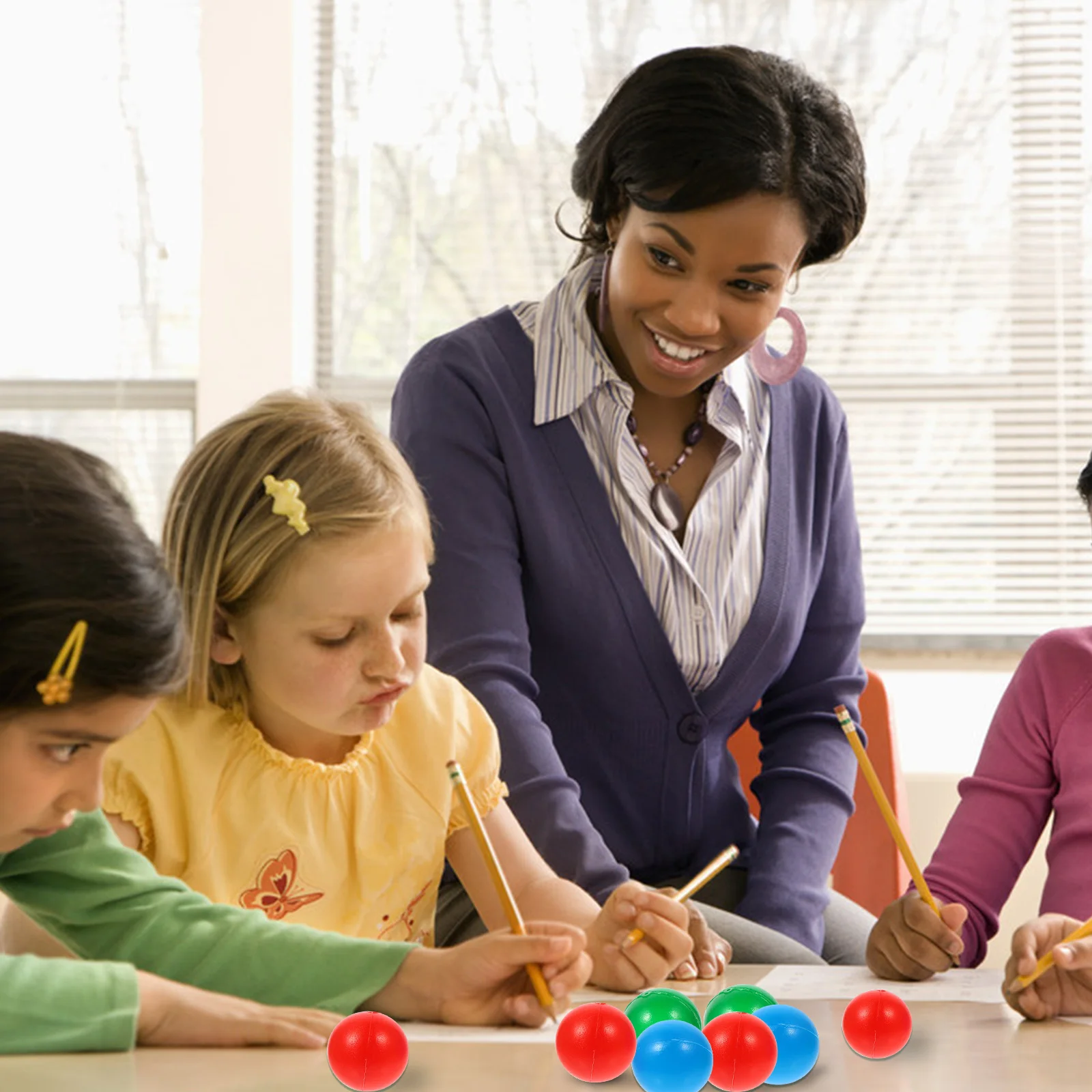 Boules solides de 2mm pour enfants, 30 pièces, jouets d'enseignement des mathématiques, outils de comptage, couleurs aléatoires, matériaux sûrs, apprentissage de la probabilité