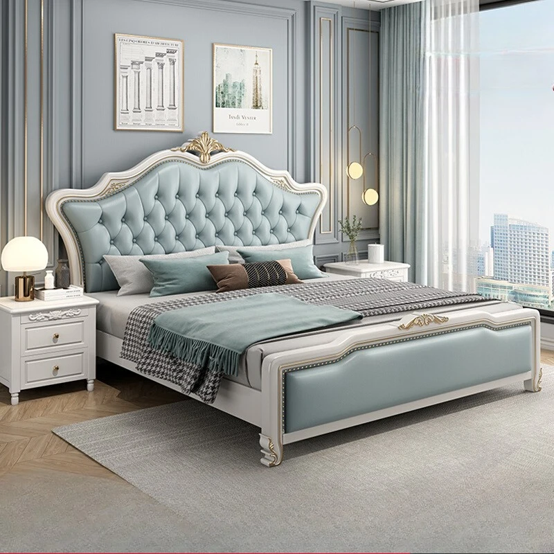 180x200 سنتيمتر سرير كامل الحجم غرف نوم الزواج الكامل غرفة النوم الأساسية أثاث غرفة نوم كاملة سرير الملكة على العرض الحديثة الشمال #1